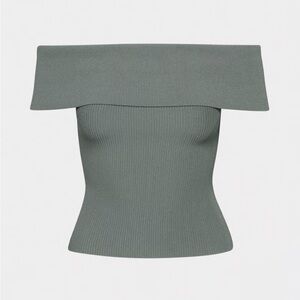 Aritzia Sculpt Knit Off the Shoulder Top NWOT